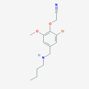 {2-Bromo-4-[(butylamino)methyl]-6-methoxyphenoxy}acetonitrile