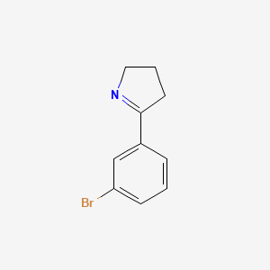 molecular formula C10H10BrN B2758247 5-(3-bromophenyl)-3,4-dihydro-2H-pyrrole CAS No. 374589-00-1