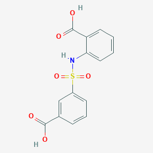 molecular formula C14H11NO6S B2758250 3-[(2-羧基苯基)磺酰胺基]苯甲酸 CAS No. 328028-15-5