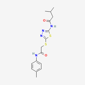 3-methyl-N-(5-((2-oxo-2-(p-tolylamino)ethyl)thio)-1,3,4-thiadiazol-2-yl)butanamide