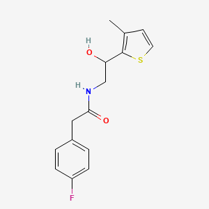 2-(4-fluorophenyl)-N-[2-hydroxy-2-(3-methylthiophen-2-yl)ethyl]acetamide