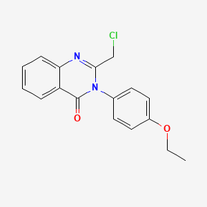 molecular formula C17H15ClN2O2 B2758258 2-(chloromethyl)-3-(4-ethoxyphenyl)quinazolin-4(3H)-one CAS No. 885524-34-5