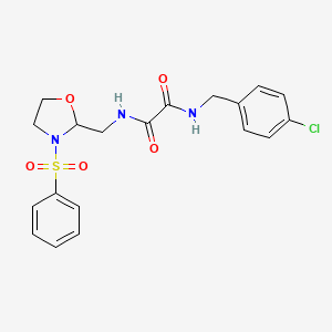 N1-(4-chlorobenzyl)-N2-((3-(phenylsulfonyl)oxazolidin-2-yl)methyl)oxalamide