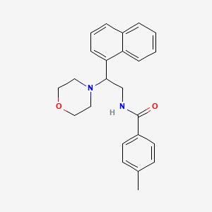 molecular formula C24H26N2O2 B2758264 4-甲基-N-(2-吗啉-2-(萘-1-基)乙基)苯甲酰胺 CAS No. 942011-76-9