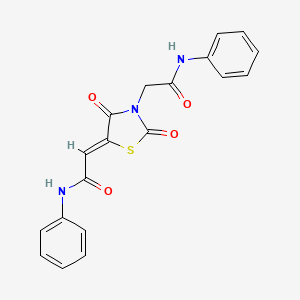 (Z)-2-(2,4-dioxo-3-(2-oxo-2-(phenylamino)ethyl)thiazolidin-5-ylidene)-N-phenylacetamide