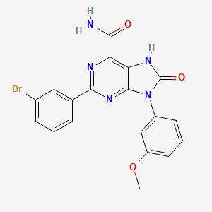 2-(3-bromophenyl)-9-(3-methoxyphenyl)-8-oxo-8,9-dihydro-7H-purine-6-carboxamide