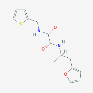 molecular formula C14H16N2O3S B2758289 N1-(1-(furan-2-yl)propan-2-yl)-N2-(thiophen-2-ylmethyl)oxalamide CAS No. 1226432-10-5