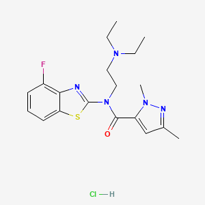 N-(2-(diethylamino)ethyl)-N-(4-fluorobenzo[d]thiazol-2-yl)-1,3-dimethyl-1H-pyrazole-5-carboxamide hydrochloride