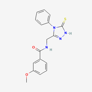 molecular formula C17H16N4O2S B2758296 3-甲氧基-N-((4-苯基-5-硫代-4,5-二氢-1H-1,2,4-三唑-3-基)甲基)苯甲酰胺 CAS No. 391886-73-0