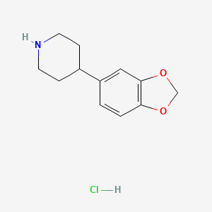 molecular formula C12H16ClNO2 B2758297 4-(benzo[d][1,3]dioxol-5-yl)piperidine HCl CAS No. 2409597-19-7