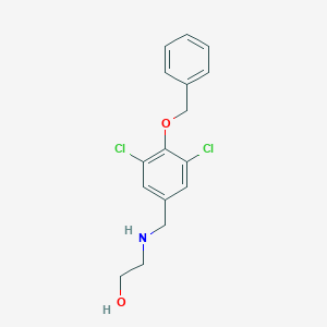 molecular formula C16H17Cl2NO2 B275830 2-{[4-(Benzyloxy)-3,5-dichlorobenzyl]amino}ethanol 