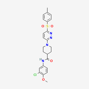 molecular formula C24H25ClN4O4S B2758303 N-(3-chloro-4-methoxyphenyl)-1-(6-tosylpyridazin-3-yl)piperidine-4-carboxamide CAS No. 1189966-16-2