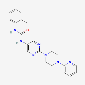1-(2-(4-(Pyridin-2-yl)piperazin-1-yl)pyrimidin-5-yl)-3-(o-tolyl)urea