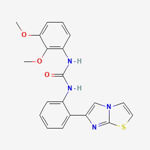 molecular formula C20H18N4O3S B2758309 1-(2,3-Dimethoxyphenyl)-3-(2-(imidazo[2,1-b]thiazol-6-yl)phenyl)urea CAS No. 1788784-83-7