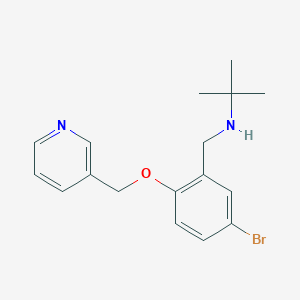 molecular formula C17H21BrN2O B275831 N-[5-bromo-2-(3-pyridinylmethoxy)benzyl]-N-(tert-butyl)amine 