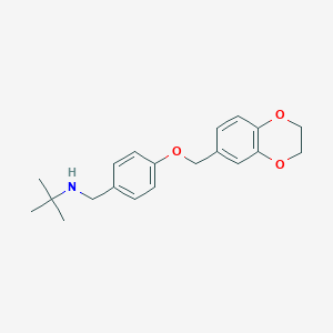 molecular formula C20H25NO3 B275832 N-(tert-butyl)-N-[4-(2,3-dihydro-1,4-benzodioxin-6-ylmethoxy)benzyl]amine 