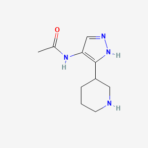 molecular formula C10H16N4O B2758331 N-(3-(Piperidin-3-yl)-1h-pyrazol-4-yl)acetamide CAS No. 1803597-48-9