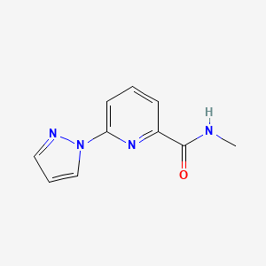molecular formula C10H10N4O B2758332 N-甲基-6-吡唑-1-基吡啶-2-甲酰胺 CAS No. 1423944-91-5