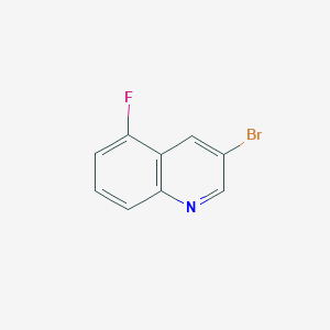 molecular formula C9H5BrFN B2758338 3-溴-5-氟喹啉 CAS No. 1416439-00-3