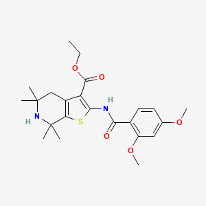 Ethyl 2-[(2,4-dimethoxybenzoyl)amino]-5,5,7,7-tetramethyl-4,6-dihydrothieno[2,3-c]pyridine-3-carboxylate
