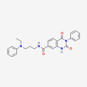 molecular formula C26H26N4O3 B2758349 N-(3-(ethyl(phenyl)amino)propyl)-2,4-dioxo-3-phenyl-1,2,3,4-tetrahydroquinazoline-7-carboxamide CAS No. 892262-69-0