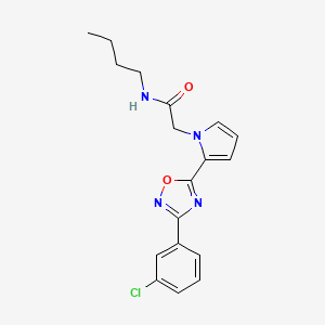 molecular formula C18H19ClN4O2 B2758350 N-butyl-2-{2-[3-(3-chlorophenyl)-1,2,4-oxadiazol-5-yl]-1H-pyrrol-1-yl}acetamide CAS No. 1260905-93-8