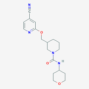 3-[(4-Cyanopyridin-2-yl)oxymethyl]-N-(oxan-4-yl)piperidine-1-carboxamide