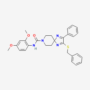 2-(benzylthio)-N-(2,4-dimethoxyphenyl)-3-phenyl-1,4,8-triazaspiro[4.5]deca-1,3-diene-8-carboxamide