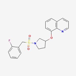 8-((1-((2-Fluorobenzyl)sulfonyl)pyrrolidin-3-yl)oxy)quinoline