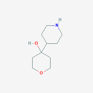molecular formula C10H19NO2 B2758385 4-哌啶-4-基氧杂吡喃-4-醇 CAS No. 1896752-81-0