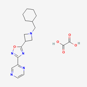 5-(1-(Cyclohexylmethyl)azetidin-3-yl)-3-(pyrazin-2-yl)-1,2,4-oxadiazole oxalate