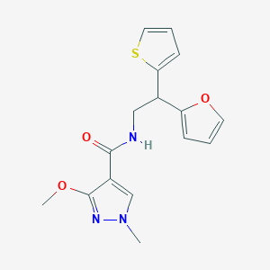N-[2-(furan-2-yl)-2-(thiophen-2-yl)ethyl]-3-methoxy-1-methyl-1H-pyrazole-4-carboxamide