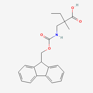 molecular formula C21H23NO4 B2758412 2-(([(9H-萘并[9-yl甲氧基)羰基]氨基)甲基)-2-甲基丁酸 CAS No. 1552504-03-6