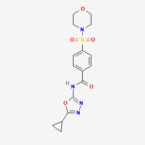 molecular formula C16H18N4O5S B2758413 N-(5-环丙基-1,3,4-噁二唑-2-基)-4-(吗啉磺酰基)苯甲酰胺 CAS No. 850935-95-4