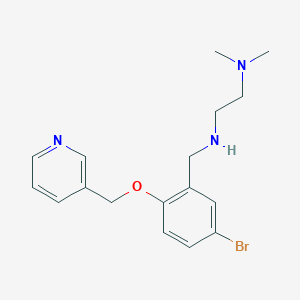 molecular formula C17H22BrN3O B275842 N-[5-bromo-2-(3-pyridinylmethoxy)benzyl]-N-[2-(dimethylamino)ethyl]amine 