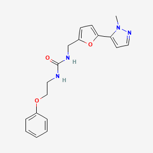 molecular formula C18H20N4O3 B2758421 1-[[5-(2-Methylpyrazol-3-yl)furan-2-yl]methyl]-3-(2-phenoxyethyl)urea CAS No. 2415630-72-5