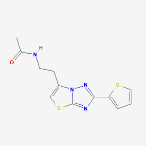 N-(2-(2-(thiophen-2-yl)thiazolo[3,2-b][1,2,4]triazol-6-yl)ethyl)acetamide