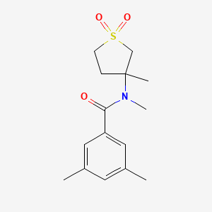 N,3,5-trimethyl-N-(3-methyl-1,1-dioxo-1lambda6-thiolan-3-yl)benzamide