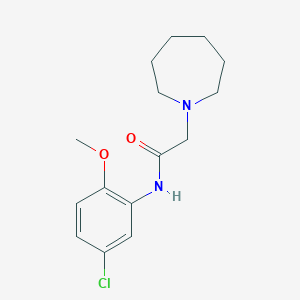 molecular formula C15H21ClN2O2 B2758437 2-(氮杂庚烷-1-基)-N-(5-氯-2-甲氧基苯基)乙酰胺 CAS No. 752214-91-8