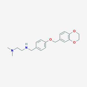 molecular formula C20H26N2O3 B275844 N-[4-(2,3-dihydro-1,4-benzodioxin-6-ylmethoxy)benzyl]-N-[2-(dimethylamino)ethyl]amine 