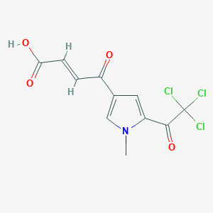 molecular formula C11H8Cl3NO4 B2758445 (2E)-4-[1-methyl-5-(2,2,2-trichloroacetyl)-1H-pyrrol-3-yl]-4-oxobut-2-enoic acid CAS No. 338395-79-2