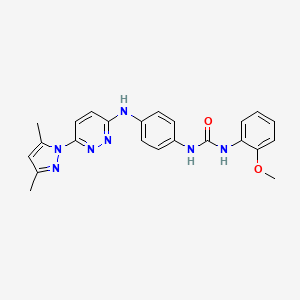 molecular formula C23H23N7O2 B2758446 1-(4-((6-(3,5-dimethyl-1H-pyrazol-1-yl)pyridazin-3-yl)amino)phenyl)-3-(2-methoxyphenyl)urea CAS No. 1014026-09-5