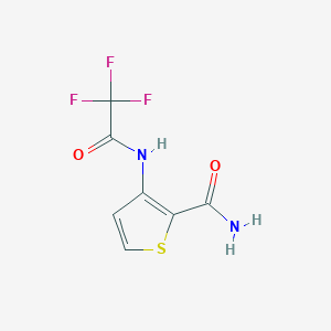 molecular formula C7H5F3N2O2S B2758447 3-[(2,2,2-Trifluoroacetyl)amino]thiophene-2-carboxamide CAS No. 676119-37-2
