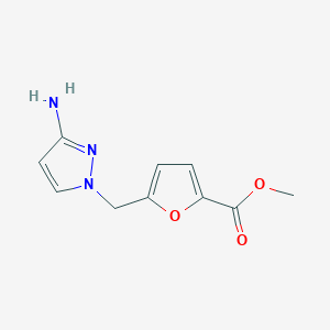 molecular formula C10H11N3O3 B2758448 Methyl 5-[(3-aminopyrazol-1-yl)methyl]furan-2-carboxylate CAS No. 2248353-82-2
