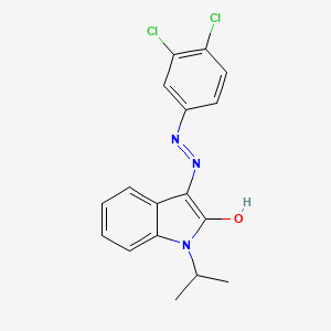 molecular formula C17H15Cl2N3O B2758457 1-isopropyl-1H-indole-2,3-dione 3-[N-(3,4-dichlorophenyl)hydrazone] CAS No. 320422-12-6