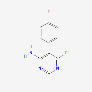 4-Pyrimidinamine, 6-chloro-5-(4-fluorophenyl)-