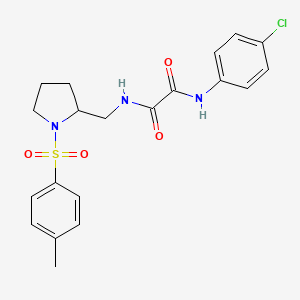 N1-(4-chlorophenyl)-N2-((1-tosylpyrrolidin-2-yl)methyl)oxalamide