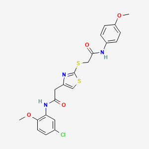 N-(5-chloro-2-methoxyphenyl)-2-(2-((2-((4-methoxyphenyl)amino)-2-oxoethyl)thio)thiazol-4-yl)acetamide