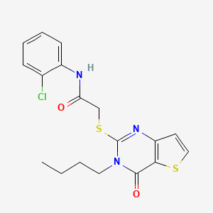 2-[(3-butyl-4-oxo-3,4-dihydrothieno[3,2-d]pyrimidin-2-yl)sulfanyl]-N-(2-chlorophenyl)acetamide