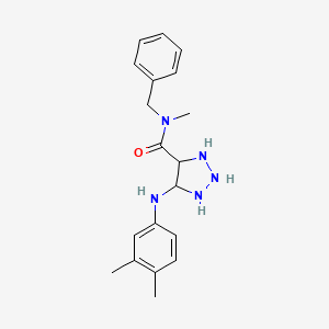 molecular formula C19H21N5O B2758472 N-benzyl-5-(3,4-dimethylanilino)-N-methyltriazolidine-4-carboxamide CAS No. 1291854-27-7
